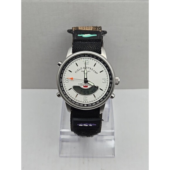 Field And Stream Ana Digi Alarm Chronograph Field Watch 5ATM Mens New Battery WR - Picture 1 of 13
